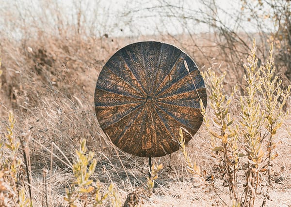 BRONZE CLAD DECORATIVE SHIELD - CAMEROON